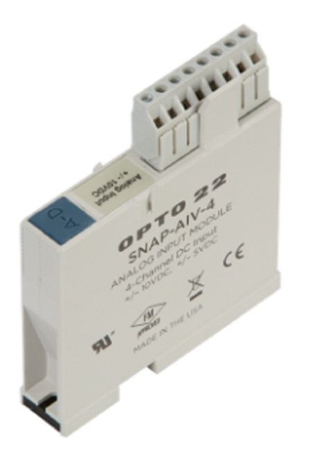 Opto 22 SNAP-AIV-4 SNAP 4-Ch -10VDC to +10VDC Analog Input Module [Refurbished]