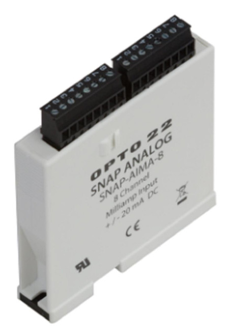 Opto 22 SNAP-AIMA-8, analog input module for industrial automation and control systems.
