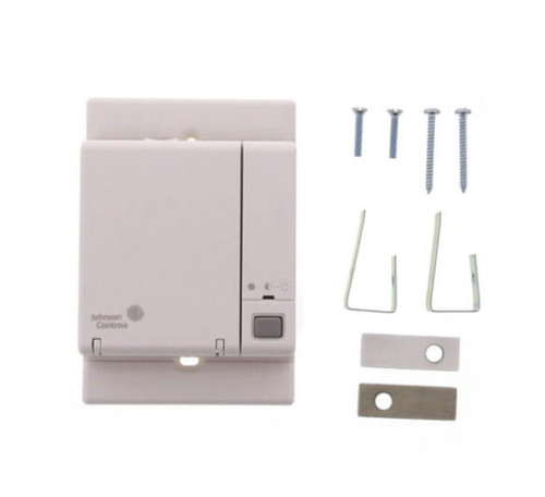 Johnson Controls TE-67NP-1N00, electrical relay switch with mounting hardware and screws.