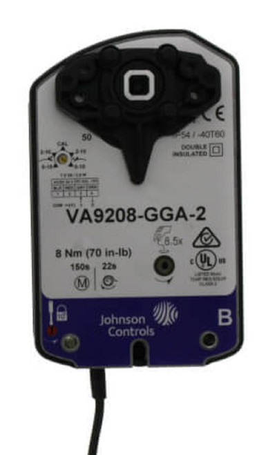 Johnson Controls VA9208-GGA-2, a double insulated, high-precision valve actuator with model number VA9208-GGA-2.