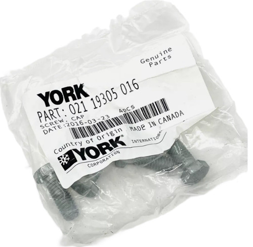 York Controls Johnson Controls 021-19305-016 Hex Cap Screws, Pack of 4 [New]
