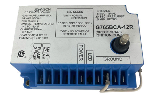 Johnson Controls G765BCA-12 Ignition Control [New]