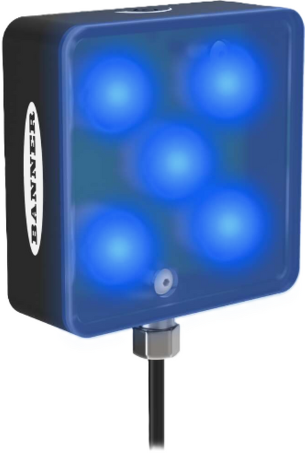 Banner LEDBA70XD5-XQ Vision Light, 70 mm Area, High Intensity, Blue [New]