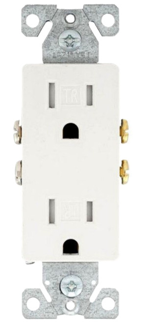 Eaton TR1107W-BOX Residential Decorator Duplex Receptacle, White [New]