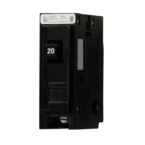 Eaton BAB1020 Thermal Magnetic Circuit Breaker 20A, 10 kAIC, 1-Pole,120/240 [New]