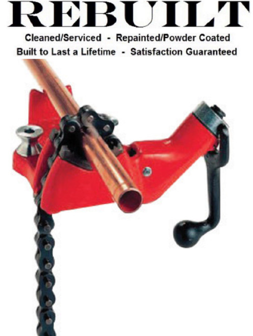Ridgid 40185 Model BC210 Top Screw Bench Chain Vise, 1/8-2-1/2 In Pipe Capacity [Refurbished]