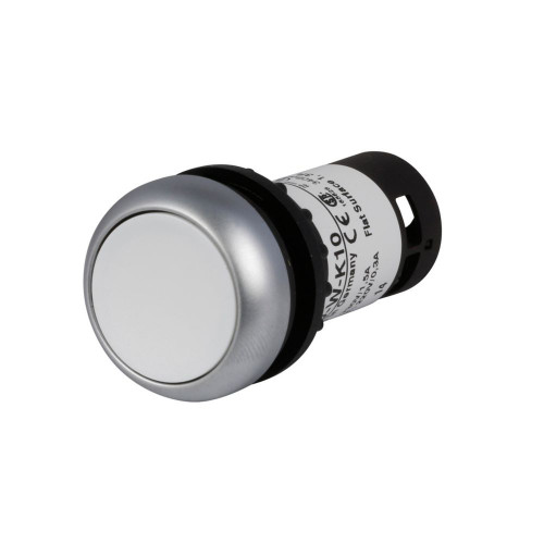Eaton C22-D-W-K20 22.5 mm RQM Compact Pushbutton, White, Plastic Actuator [New]