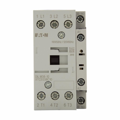 Eaton XTCE038C10A Full Voltage Non-Reversing IEC Contactor, 110/120 VAC V Coil [New]