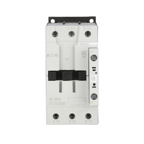Eaton XTCEC050D00G2 IEC Contactor, 50A, 220 Vac 50 Hz, 240 Vac 60 Hz, 0NO-0NC [New]