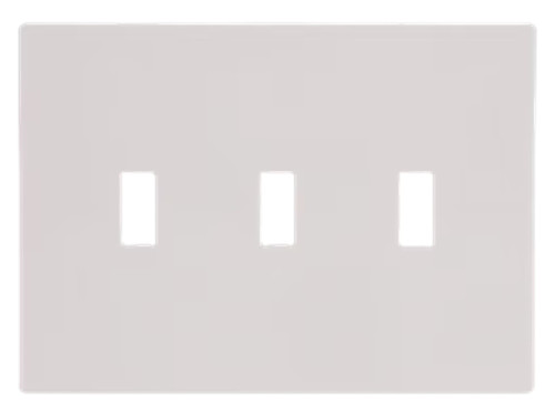 Eaton PJS3W-F-LW 3-Gang White Indoor Screwless Toggle Wall Plate [New]
