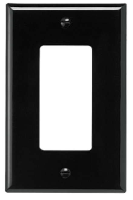 Eaton PJ26BK-SP-L2 Wallplate 1-Gang Decorator Wallplate, Black [New]