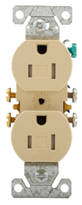 Eaton TR270V Residential Duplex Receptacle, NEMA 5-15R, Ivory [New]