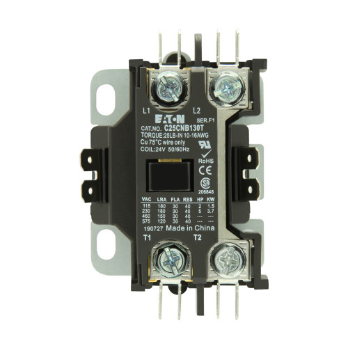 Eaton C25CNB130H Definite Purpose Contactor, Quick, 30A, 440-480 Vac [New]