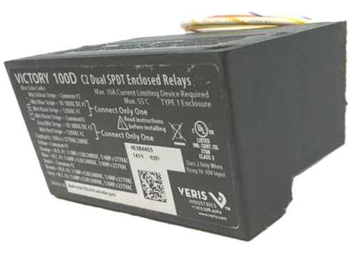 Veris V100D Victory 100D Enclosed Relay 10 to 30 VAC/VDC, 120 VAC Enclosed Relay [New]