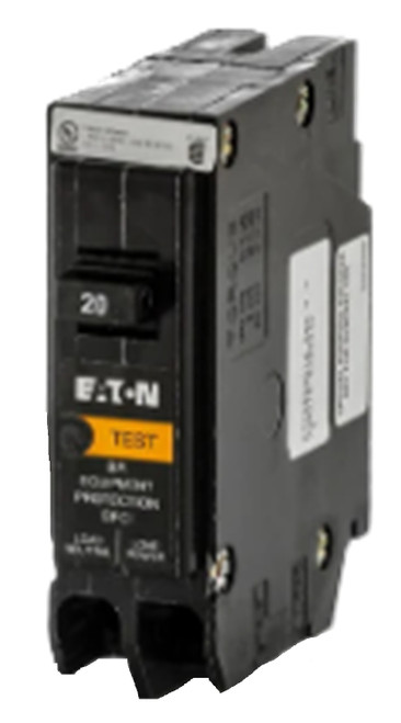 Eaton BRN120EP GFCI Circuit Breaker, 20A, 1-Pole, 120/240V, Type BRN [New]