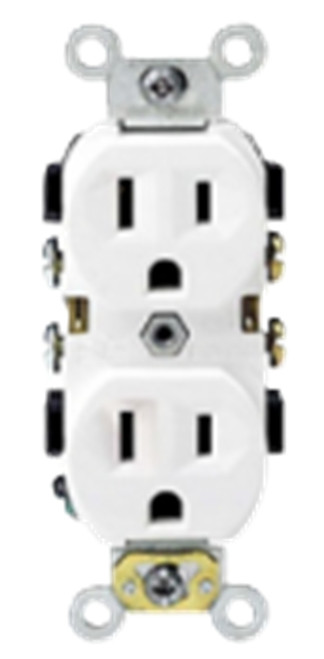 Eaton BR15W-10-LW 15A 125V Commercial Duplex Outlet Receptacle, White [New]