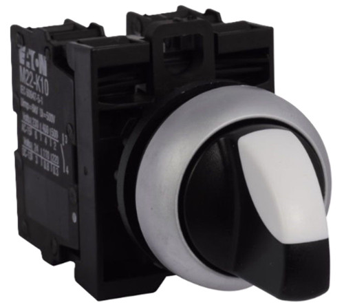 Eaton M22-WRK3-K22 Selector Switch, 22.5 mm, 3 Position, 2NO 2NC [New]