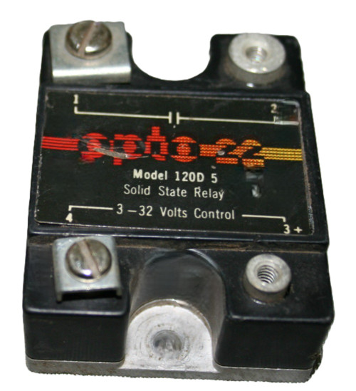 Opto 22 120D5 DC Control Solid State Relay (SSR), 120 VAC, 25 Amp [Refurbished]