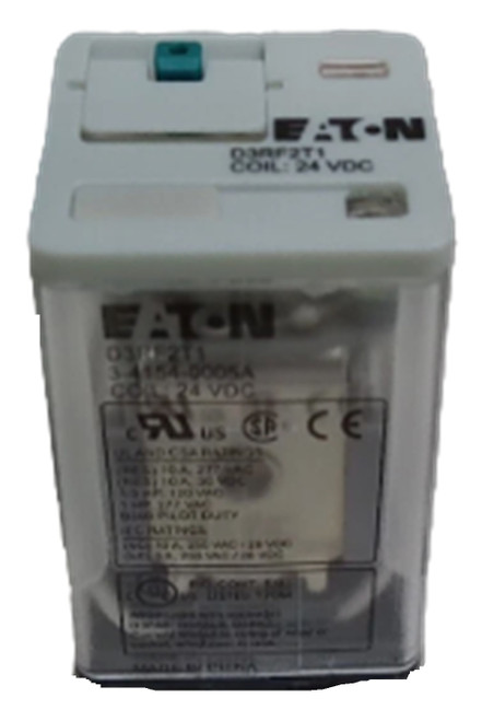 Eaton D3RF2T1 General-Purpose Relay, 10A, 24VDC Coil, DPDT, Octal [New]