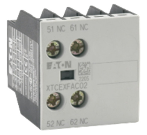Eaton XTCEXFAC02 Contactor, Front Mount Aux, Frame B-C, 2NC [New]
