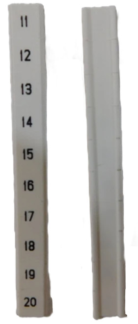 Eaton XBMZBF6V/11 6mm Flat Tags Printed Vertical Numbers 11-20, Pack of 10 [New]