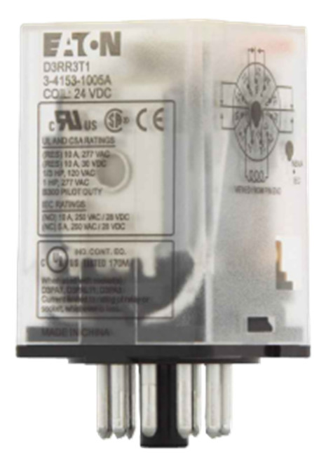 Cutler-Hammer Eaton D3RR3T1 Relay, 3PDT, Octal Base, 24VDC Coil [New]