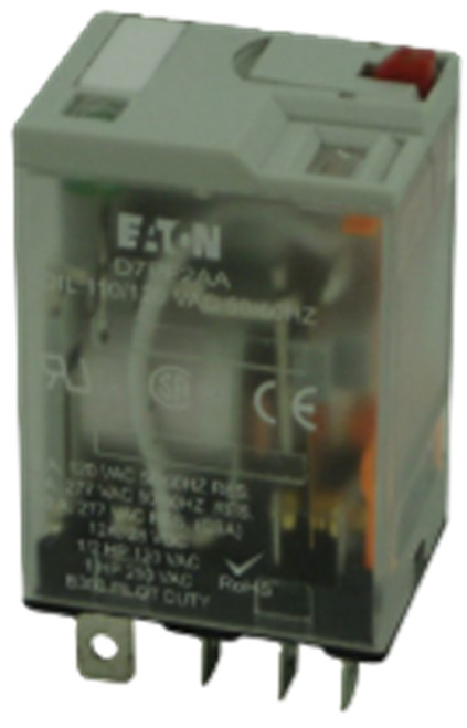 Eaton D7PF2AA Plug-In Relay, 120V Coil, DPDT [New]