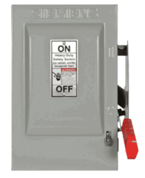 Siemens HNF261 Safety Disconnect Switch, 2-Pole, Non-Fused, 30A 600VAC [New]