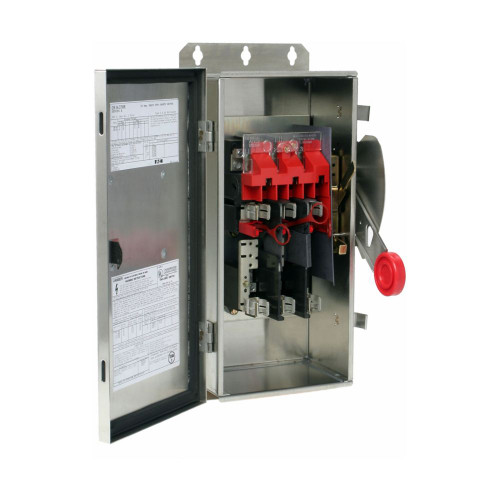 Eaton DH361NWK316 Safety Disconnect Switch, Stainless Steel, Fusible, 30A [New]