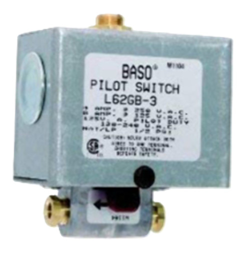 Baso Johnson Controls L62GB-3C SPST Manual Reset Pilot Switch w/100% Shutoff [New]