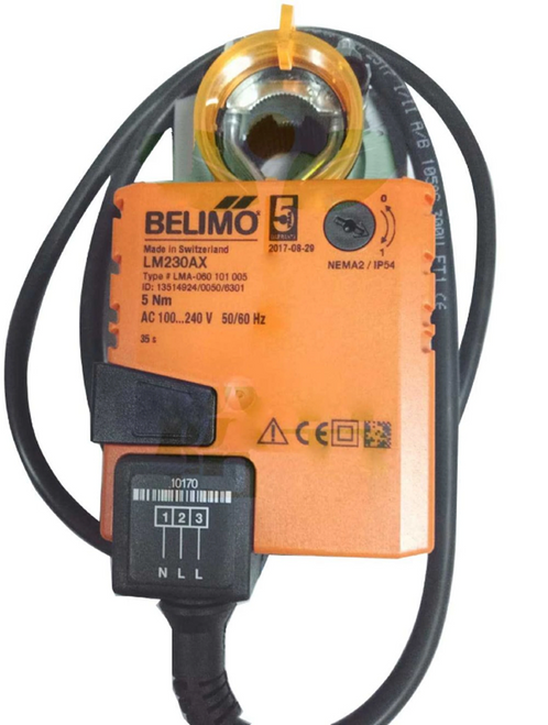 Belimo LM230AX Damper Actuator, 5 Nm, AC 100...240 V, Control Open/Close [New]