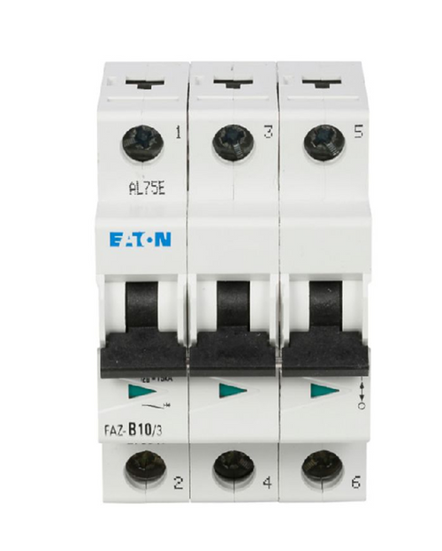 Eaton FAZ-C1/3 278858 Miniature Circuit Breaker, 1A, 3-Pole, C Curve [New]