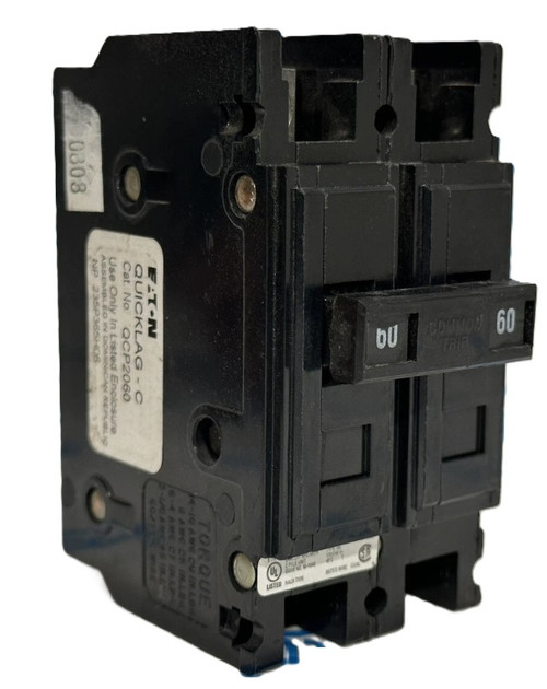 Eaton QCP2060 Miniature Circuit Breaker, Type QCP, 60A, 2-Pole, 120/240V [New]