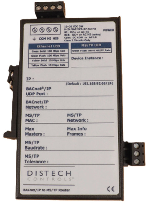 Distech NC-BASRTXBXX BACnet IP to BACnet MS/TP Router [New]