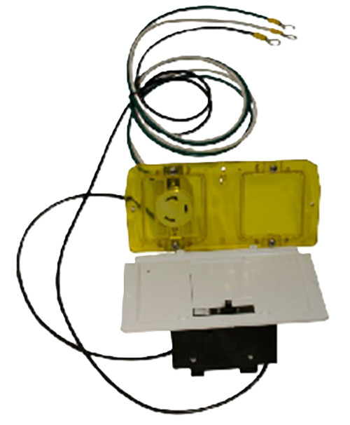 Eaton MPL1129A Lighthouse SS Pedestal Amber Faceplate Assembly, With Breakers [New]