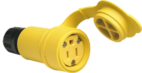 Woodhead 15W47 1301460060 Watertite Connector, 2 Pole/3 Wire, NEMA 5-15, 125V [New]
