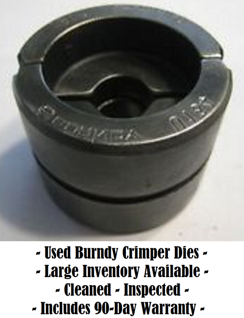 Burndy Hubbell U654 12T U Compression Crimper Die, Index 654 [Refurbished]