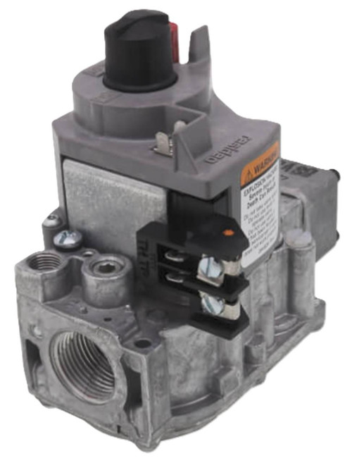 Honeywell Gas Control Valve, a metallic industrial component with black and orange adjustment parts.
