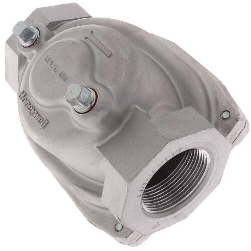 Honeywell industrial valve, metallic valve with threaded opening and connection bolts