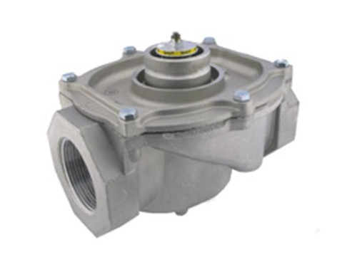Honeywell industrial valve, metallic industrial valve with threaded connectors and adjustment dial on top.