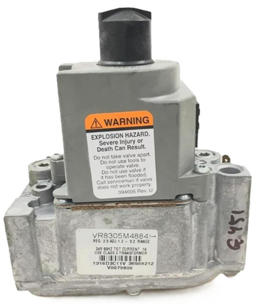 Honeywell product, industrial valve system with warning label indicating explosion hazard and caution notes.