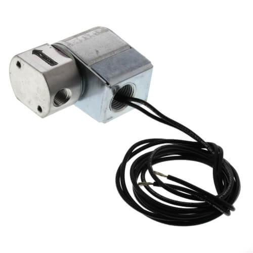 Honeywell pressure sensor, metallic device with attached black wiring for industrial applications.