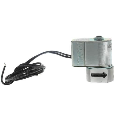 Honeywell, industrial solenoid valve with electrical wiring and control unit.