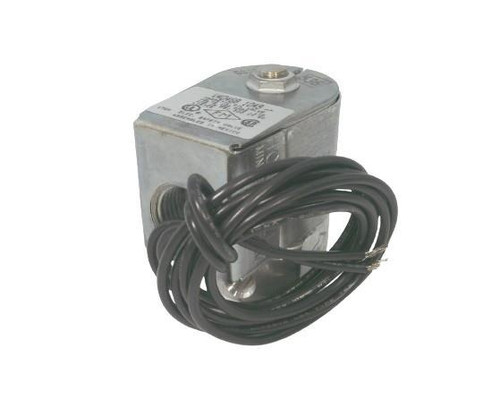 Honeywell product, industrial component with a metal casing and attached black wire.
