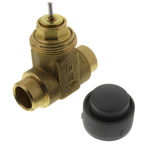Honeywell, Brass Gas Valve with Control Knob for HVAC Systems and Appliances.