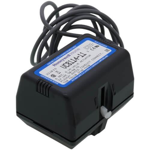 Honeywell Product, electronic device with cables and label indicating model and specifications