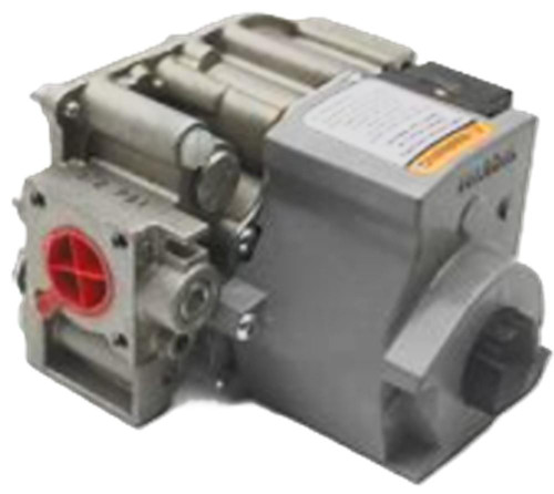 Honeywell, industrial pneumatic valve with metallic body and multiple connection ports.