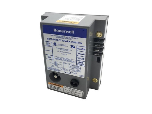 Honeywell S87D Direct Spark Ignition Control, industrial electrical device for furnace safety and ignition control.