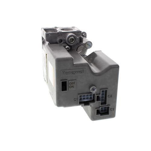 Honeywell product, industrial electrical component with wiring connectors and control switch.