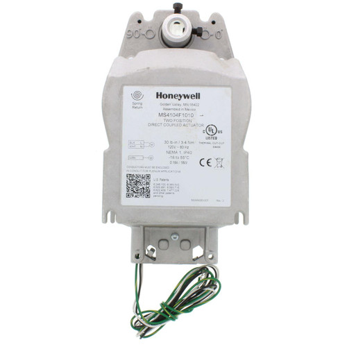 Honeywell, direct coupled actuator for HVAC systems with wiring and control specifications.